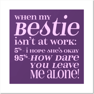 Besties - Pink Letters Posters and Art